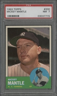 1963 Topps #200 Mickey Mantle - PSA NM 7